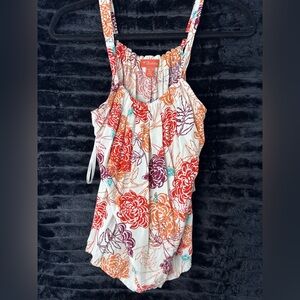 Tommy Bahama Floral Tank Top - Orange, Purple, White